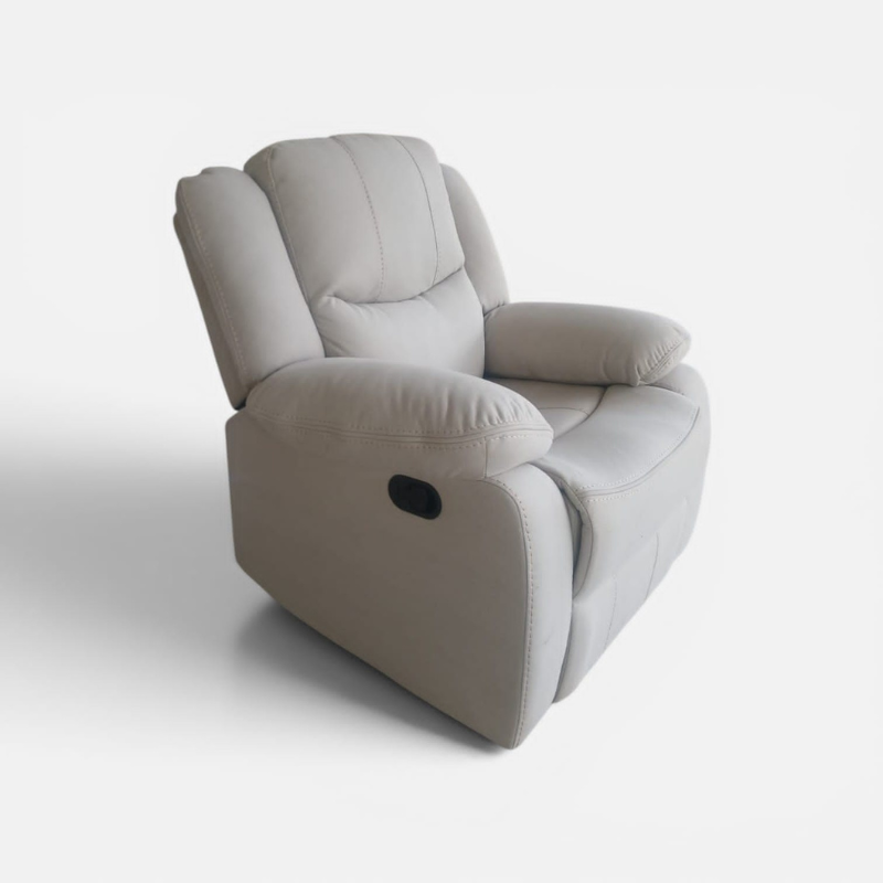 1-seater White Leather Recliner Seat