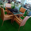 4-Seater Brown Rattan Outdoor Set