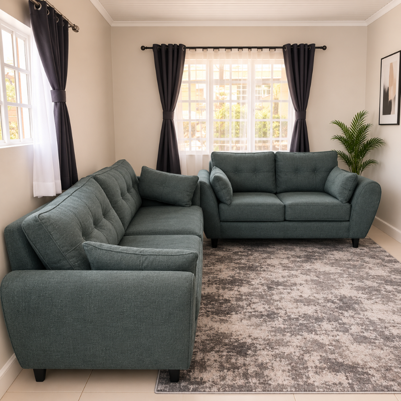 5-Seater Green Sofa