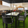 6-Seater Rattan Black Dining Set