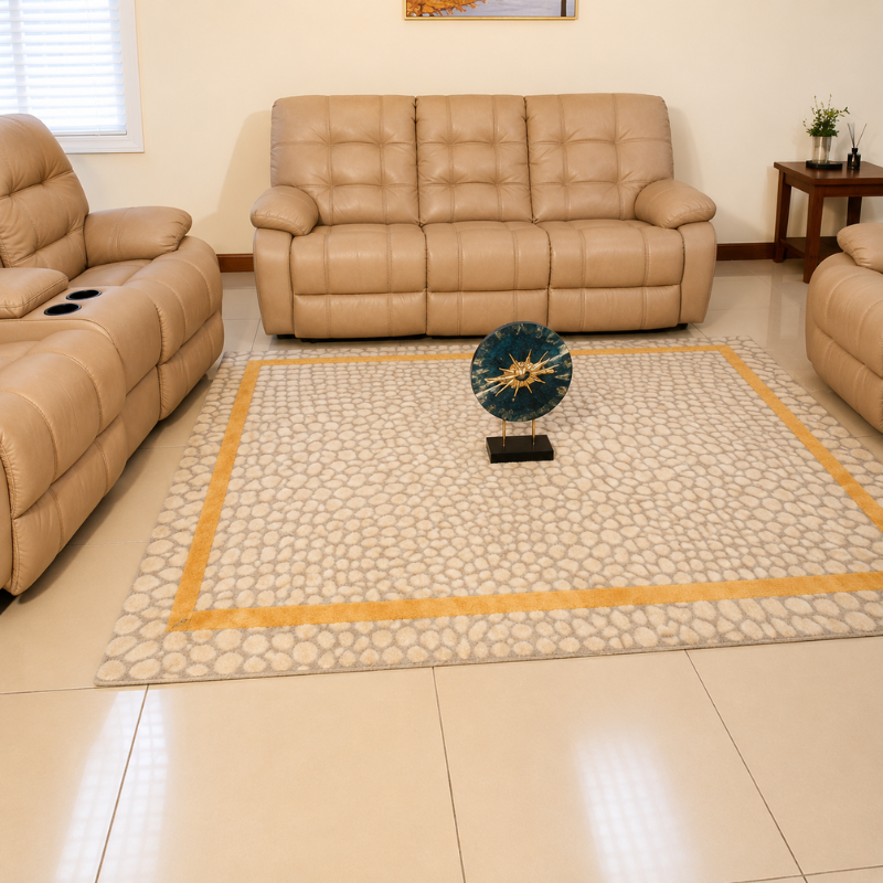 6-seater Brown Leather Recliner Seats