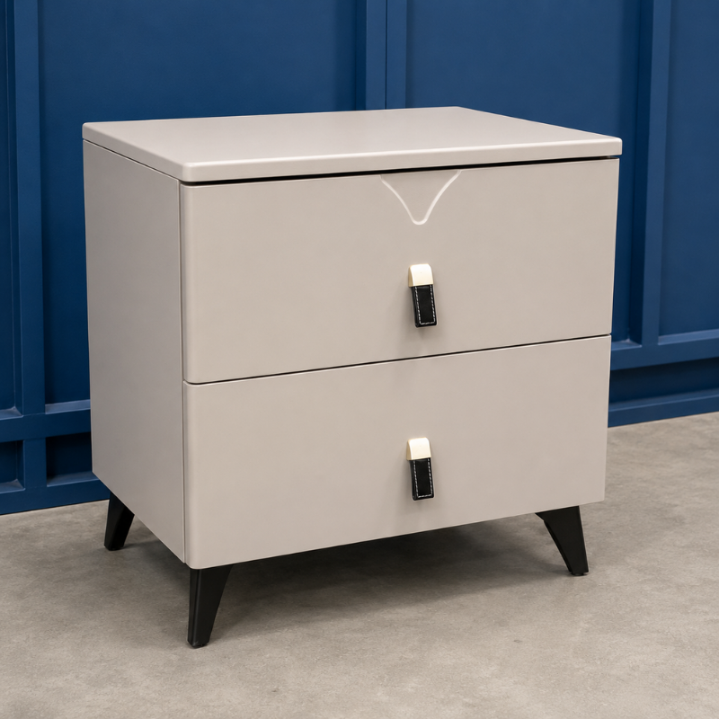Beige Classic Bedside Table