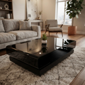 Black Glossy Marble Coffee Table