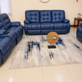 Blue 6-Seater Recliner Sofa