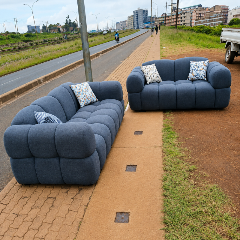Blue Bubble 5 Seater Sofa