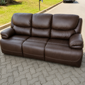 Brown 3-Seater Recliner Sofa