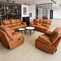 Brown 7-Seater Recliner Sofa