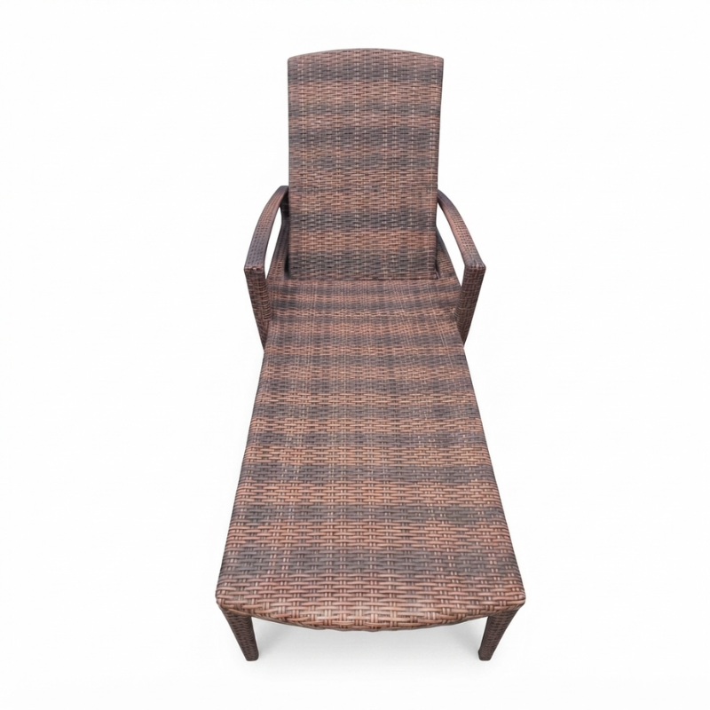 Brown Rattan Sunbed