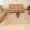 Creamy 6-Seater Recliner Sofa