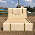 Creamy Stripped Chester Bed