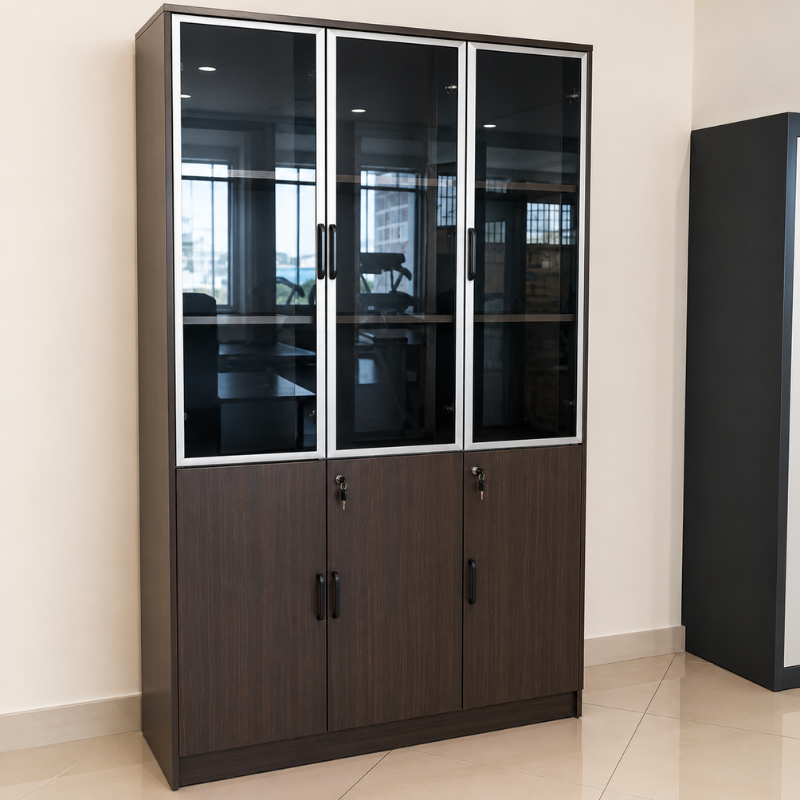 Dark Brown Executive Office Cabinet