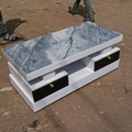 Dark Marble-Top Coffee Table