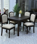 Dining Table Set – Black Square (4 Seater)