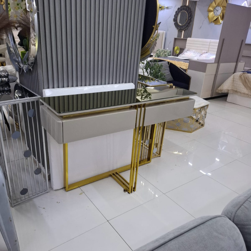 Gold Console Table