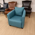Greenish Blue Leather Accent Chair