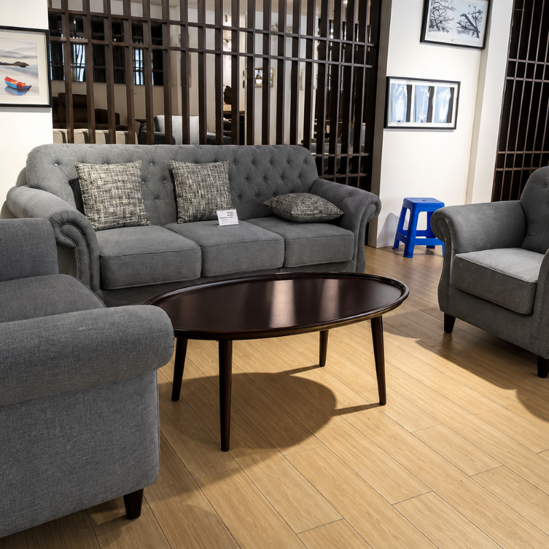 Grey 6-Seater American Sofa