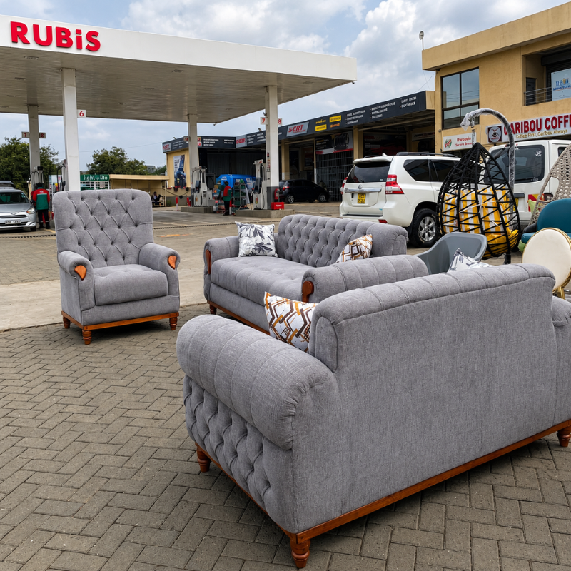 Grey Chester 6 Seater Sofa