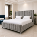 Grey Stripped Chester Bed
