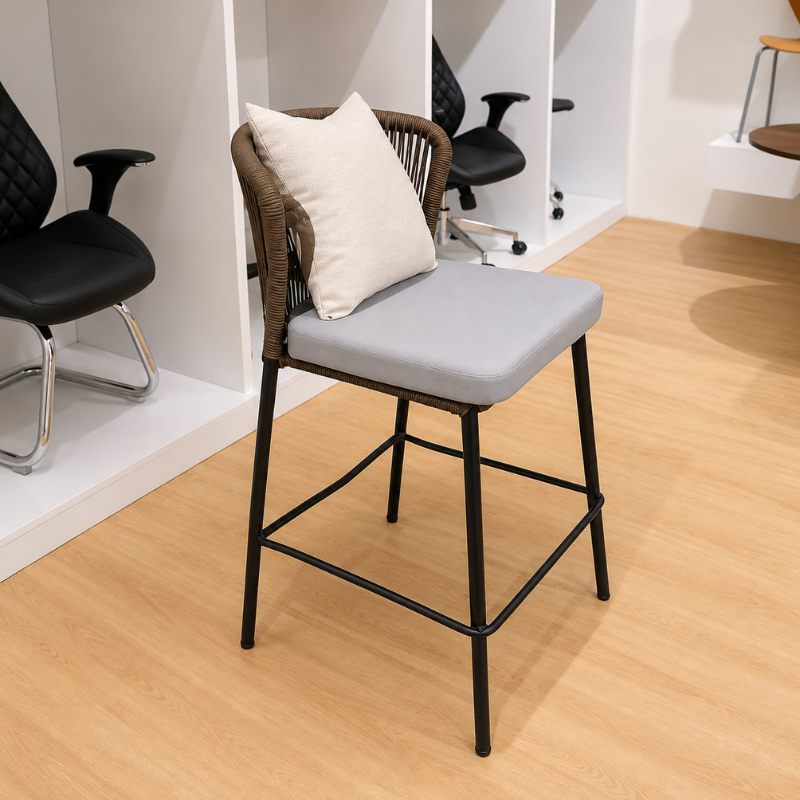 Grey Counter Height Accent Chair