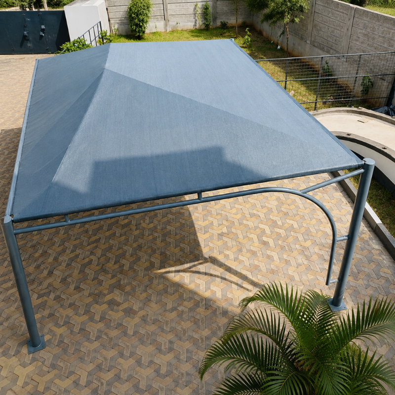 Steel-Frame Outdoor Shade Canopy