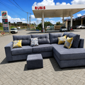 Grey L-Shaped 5 Seater