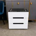 White Smart-Top 2-Drawer Bedside Table