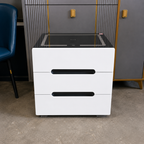 White Smart-Top 2-Drawer Bedside Table