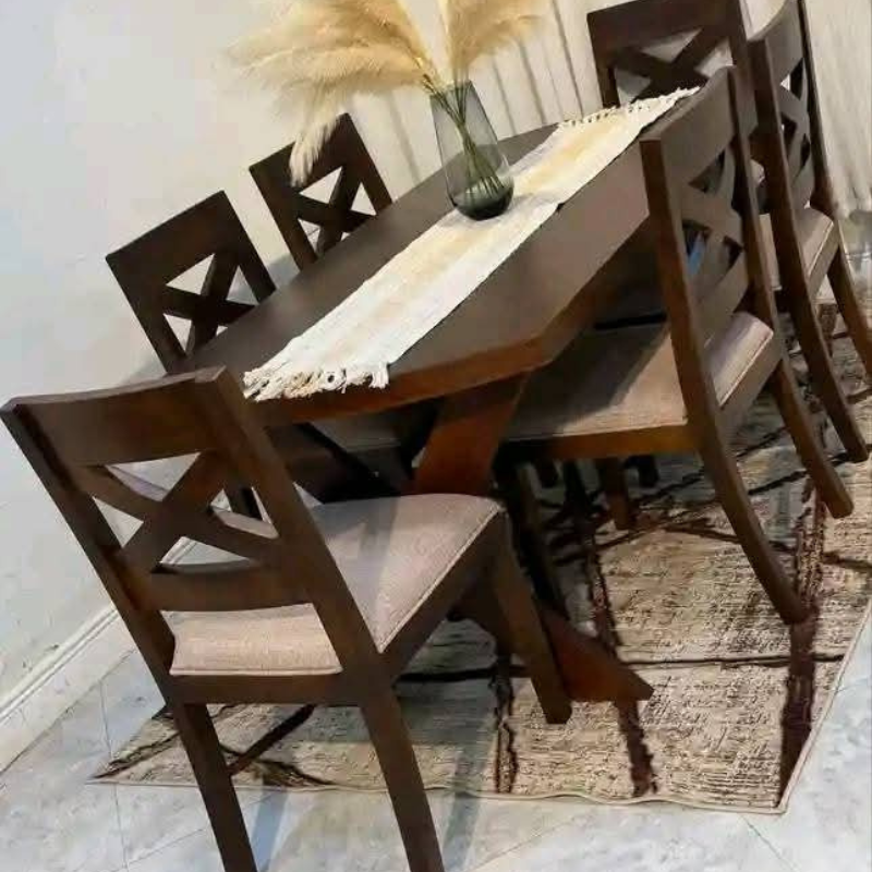 Heritage X-Back Dining Table 6-Seater
