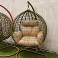 Olive Green Wicker Egg Chair
