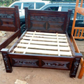 Royal Dark Brown Hardwood Bed