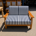 2-Seater Striped Wooden Sofa