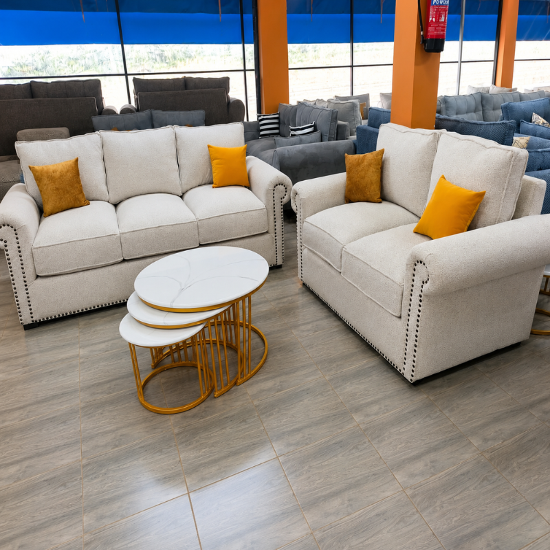 White 5 Seater Sofa