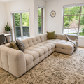 White Bubble L seat 6 seater