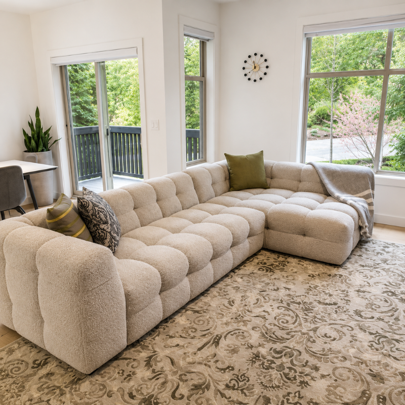 White Bubble L seat 6 seater