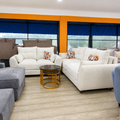 White Butterfly 5 Seater Sofa