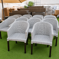 White Grey Rattan Outdoor Chairs