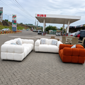 White Orange 6 Seater Bubble Sofa