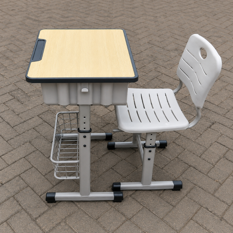 White Study Time Kids Desk