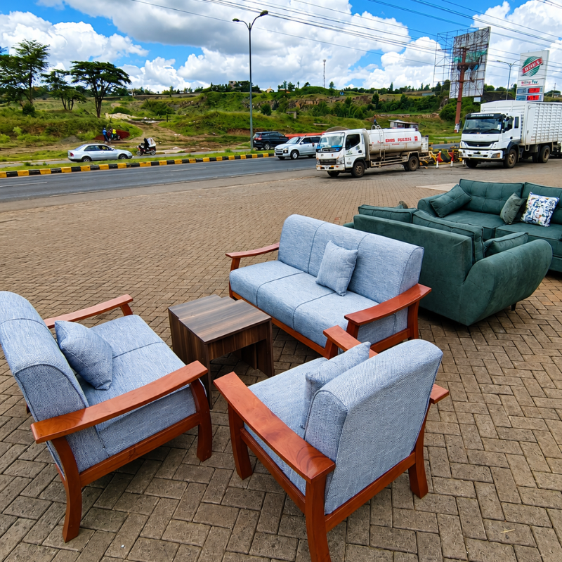 Wooden 5 Seater Sofa
